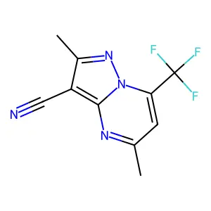 2,5-Dimethyl-7-(trifluoromethyl)pyrazolo[1,5-a]pyrimidine-3-carbonitrile structure