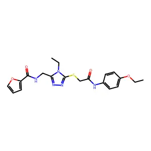 N-[[5-[2-(4-ethoxyanilino)-2-oxoethyl]sulfanyl-4-ethyl-1,2,4-triazol-3-yl]methyl]furan-2-carboxamide structure