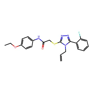N-(4-ethoxyphenyl)-2-[[5-(2-fluorophenyl)-4-prop-2-enyl-1,2,4-triazol-3-yl]sulfanyl]acetamide structure