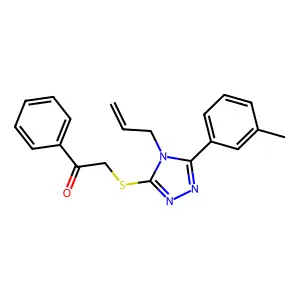 2-{[5-(3-methylphenyl)-4-(prop-2-en-1-yl)-4H-1,2,4-triazol-3-yl]sulfanyl}-1-phenylethanone structure