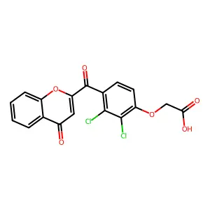2-(2',3'-Dichloro-4'-carboxymethyleneoxybenzoyl)chromone structure