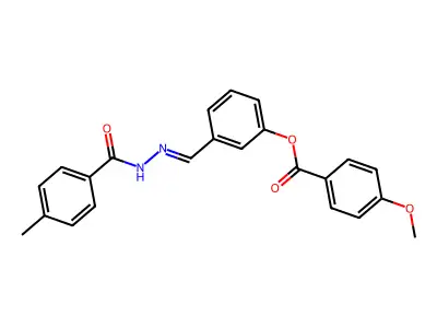 [3-[[(4-Methylbenzoyl)hydrazinylidene]methyl]phenyl] 4-methoxybenzoate structure