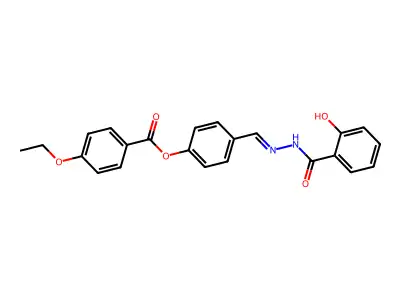 [4-[[(2-Hydroxybenzoyl)hydrazinylidene]methyl]phenyl] 4-ethoxybenzoate structure