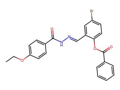 [4-Bromo-2-[[(4-ethoxybenzoyl)hydrazinylidene]methyl]phenyl] benzoate structure