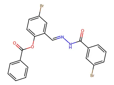 [4-Bromo-2-[[(3-bromobenzoyl)hydrazinylidene]methyl]phenyl] benzoate structure