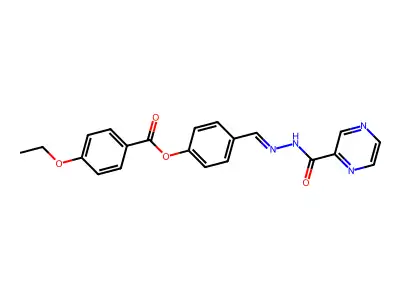 [4-[(Pyrazine-2-carbonylhydrazinylidene)methyl]phenyl] 4-ethoxybenzoate structure