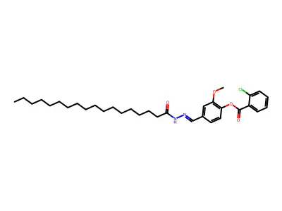 [2-Methoxy-4-[(octadecanoylhydrazinylidene)methyl]phenyl] 2-chlorobenzoate structure
