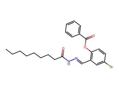 [4-Bromo-2-[(nonanoylhydrazinylidene)methyl]phenyl] benzoate structure