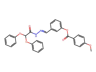 [3-[[(2,2-Diphenoxyacetyl)hydrazinylidene]methyl]phenyl] 4-methoxybenzoate structure
