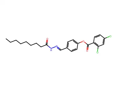 [4-[(Nonanoylhydrazinylidene)methyl]phenyl] 2,4-dichlorobenzoate structure