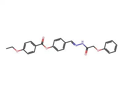 [4-[[(2-Phenoxyacetyl)hydrazinylidene]methyl]phenyl] 4-ethoxybenzoate structure