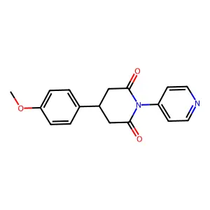 4-(4-Methoxyphenyl)-1-(pyridin-4-yl)piperidine-2,6-dione structure