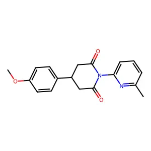 4-(4-Methoxyphenyl)-1-(6-methylpyridin-2-yl)piperidine-2,6-dione structure