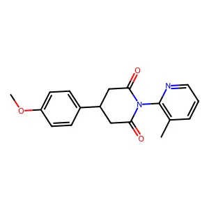 4-(4-Methoxyphenyl)-1-(3-methylpyridin-2-yl)piperidine-2,6-dione structure
