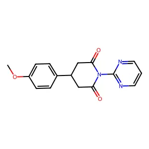 4-(4-Methoxyphenyl)-1-(pyrimidin-2-yl)piperidine-2,6-dione structure