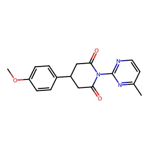 4-(4-Methoxyphenyl)-1-(4-methylpyrimidin-2-yl)piperidine-2,6-dione structure