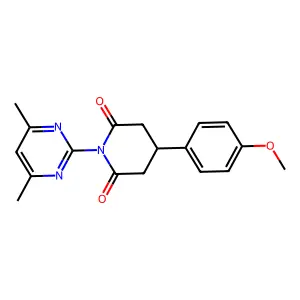 1-(4,6-Dimethylpyrimidin-2-yl)-4-(4-methoxyphenyl)piperidine-2,6-dione structure