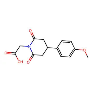 [4-(4-Methoxyphenyl)-2,6-dioxopiperidin-1-yl]acetic acid structure