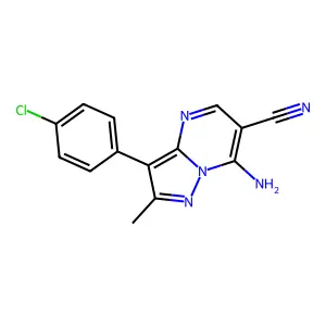 7-Amino-3-(4-chlorophenyl)-2-methylpyrazolo[1,5-a]pyrimidine-6-carbonitrile structure