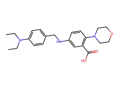 5-{[4-(Diethylamino)benzyl]amino}-2-(4-morpholinyl)benzoic acid structure