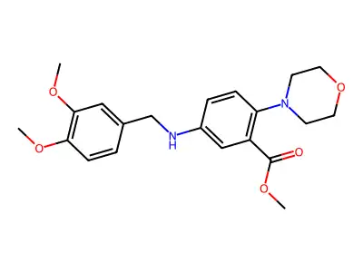 5-(3,4-Dimethoxy-benzylamino)-2-morpholin-4-yl-benzoic acid methyl ester structure