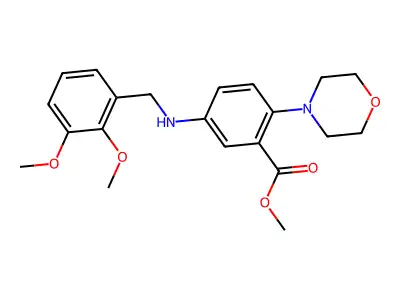 Methyl 5-[(2,3-dimethoxybenzyl)amino]-2-(4-morpholinyl)benzoate structure