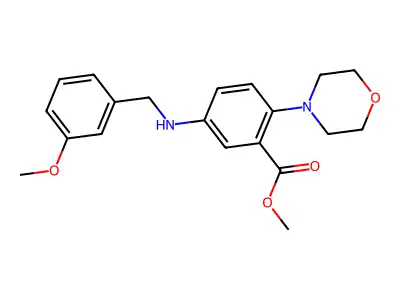 Methyl 5-[(3-methoxybenzyl)amino]-2-(4-morpholinyl)benzoate structure