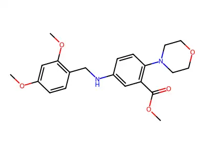 Methyl 5-[(2,4-dimethoxybenzyl)amino]-2-(4-morpholinyl)benzoate structure