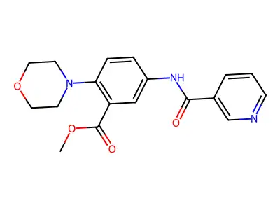 Methyl 2-morpholin-4-yl-5-(pyridine-3-carbonylamino)benzoate structure