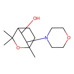 (1R,4R,5R,6S)-1,3,3-trimethyl-6-morpholin-4-yl-2-oxabicyclo[2.2.2]octan-5-ol structure