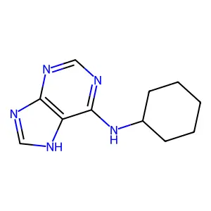 N-cyclohexyl-7H-purin-6-amine structure