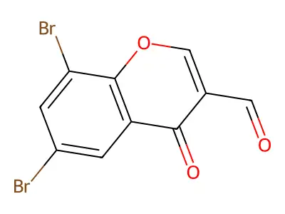 6,8-Dibromo-4-oxochromene-3-carboxylic acid structure