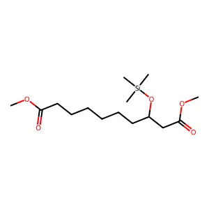 Decanedioic acid, 3-[(trimethylsilyl)oxy]-, dimethyl ester structure