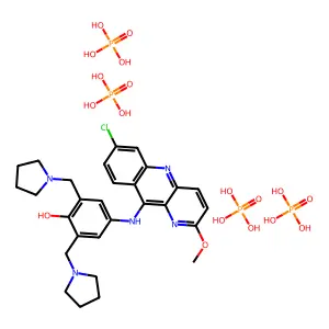 Pyronaridine tetraphosphate structure