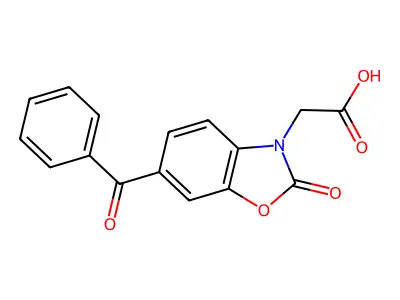 3(2H)-Benzoxazoleacetic acid, 6-benzoyl-2-oxo- structure