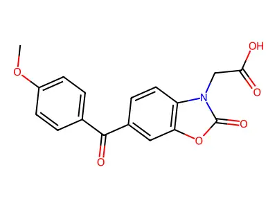 3(2H)-Benzoxazoleacetic acid, 6-(4-methoxybenzoyl)-2-oxo- structure
