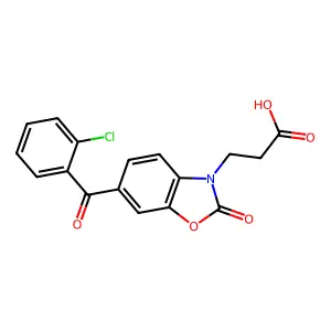 3-Benzoxazolinepropionic acid, 6-(o-chlorobenzoyl)-2-oxo- structure