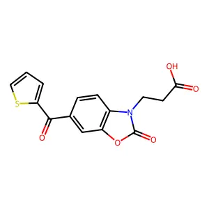 3-Benzoxazolinepropionic acid, 2-oxo-6-(2-thenoyl)- structure