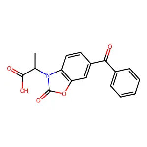 2-(6-Benzoyl-2-oxo-1,3-benzoxazol-3(2H)-yl)propanoic acid structure