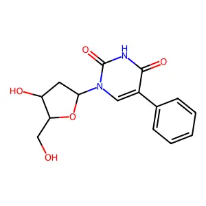 1-[4-Hydroxy-5-(hydroxymethyl)oxolan-2-yl]-5-phenylpyrimidine-2,4-dione structure