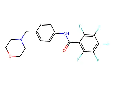 2,3,4,5,6-pentafluoro-N-[4-(morpholin-4-ylmethyl)phenyl]benzamide structure