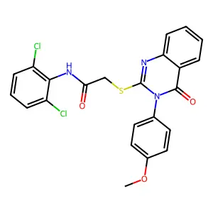 N-(2,6-dichlorophenyl)-2-{[3-(4-methoxyphenyl)-4-oxo-3,4-dihydroquinazolin-2-yl]sulfanyl}acetamide structure