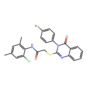 2-{[3-(4-bromophenyl)-4-oxo-3,4-dihydroquinazolin-2-yl]sulfanyl}-N-(2-chloro-4,6-dimethylphenyl)acetamide structure