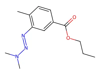 p-Toluic acid, 3-(3,3-dimethyltriazeno)-, propyl ester structure