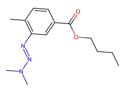 p-Toluic acid, 3-(3,3-dimethyltriazeno)-, butyl ester structure