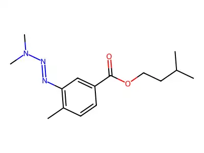 p-Toluic acid, 3-(3,3-dimethyltriazeno)-, isopentyl ester structure