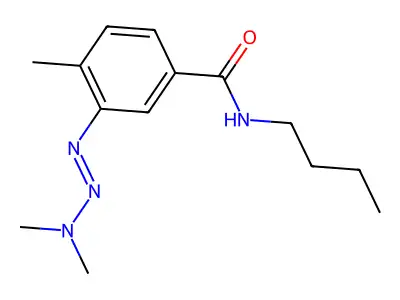 N-Butyl-3-(3,3-dimethyltriazeno)-p-toluamide structure