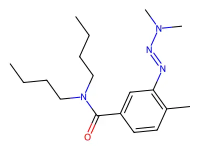 N,N-Dibutyl-3-(3,3-dimethyltriazeno)-p-toluamide structure