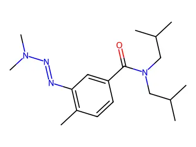 N,N-Diisobutyl-3-(3,3-dimethyltriazeno)-p-toluamide structure