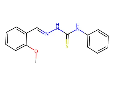 1-[(2-Methoxyphenyl)methylideneamino]-3-phenylthiourea structure